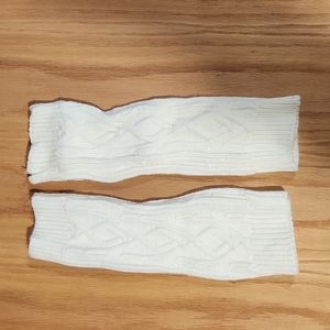 White Cable-knit Boot Sock